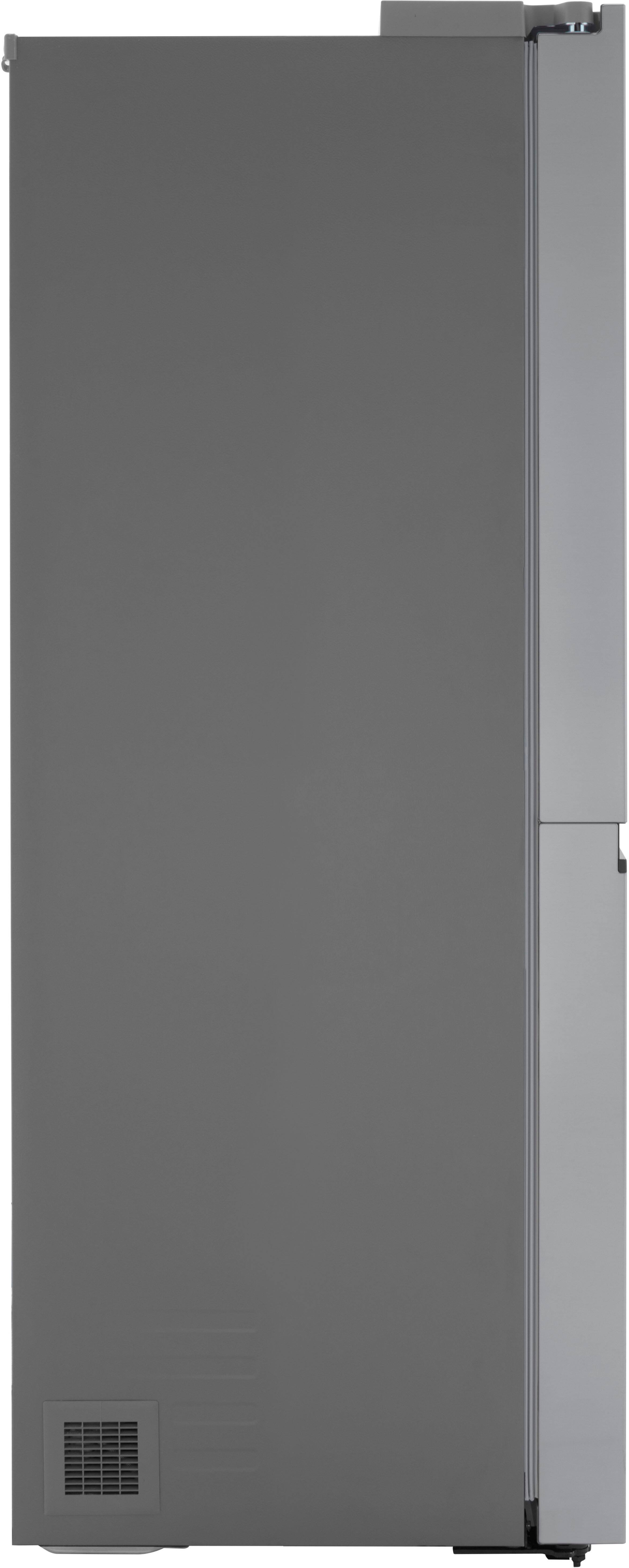 Alt View 2. LG - 23 Cu. Ft. Side-by-Side Counter-Depth Refrigerator with Smooth Touch Dispenser - Stainless Steel.