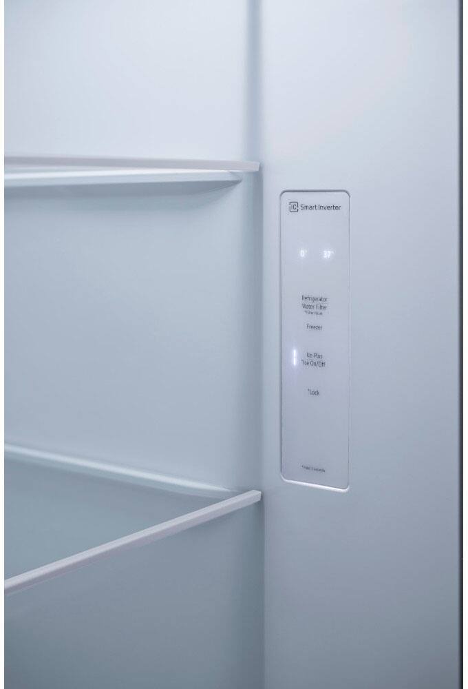 Alt View 17. LG - 23 Cu. Ft. Side-by-Side Counter-Depth Refrigerator with Smooth Touch Dispenser - Stainless Steel.