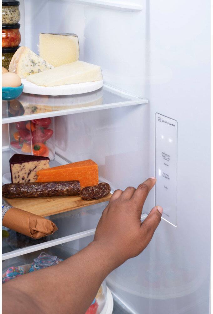 Alt View 18. LG - 23 Cu. Ft. Side-by-Side Counter-Depth Refrigerator with Smooth Touch Dispenser - Stainless Steel.