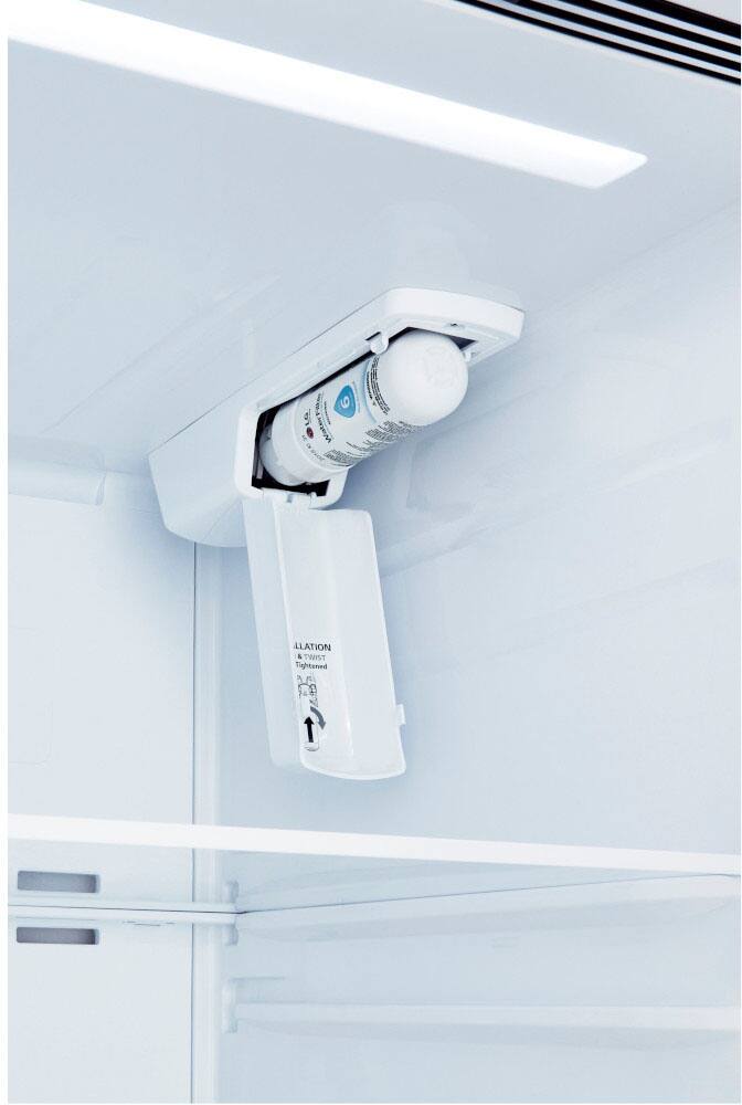 Alt View 25. LG - 23 Cu. Ft. Side-by-Side Counter-Depth Refrigerator with Smooth Touch Dispenser - Stainless Steel.