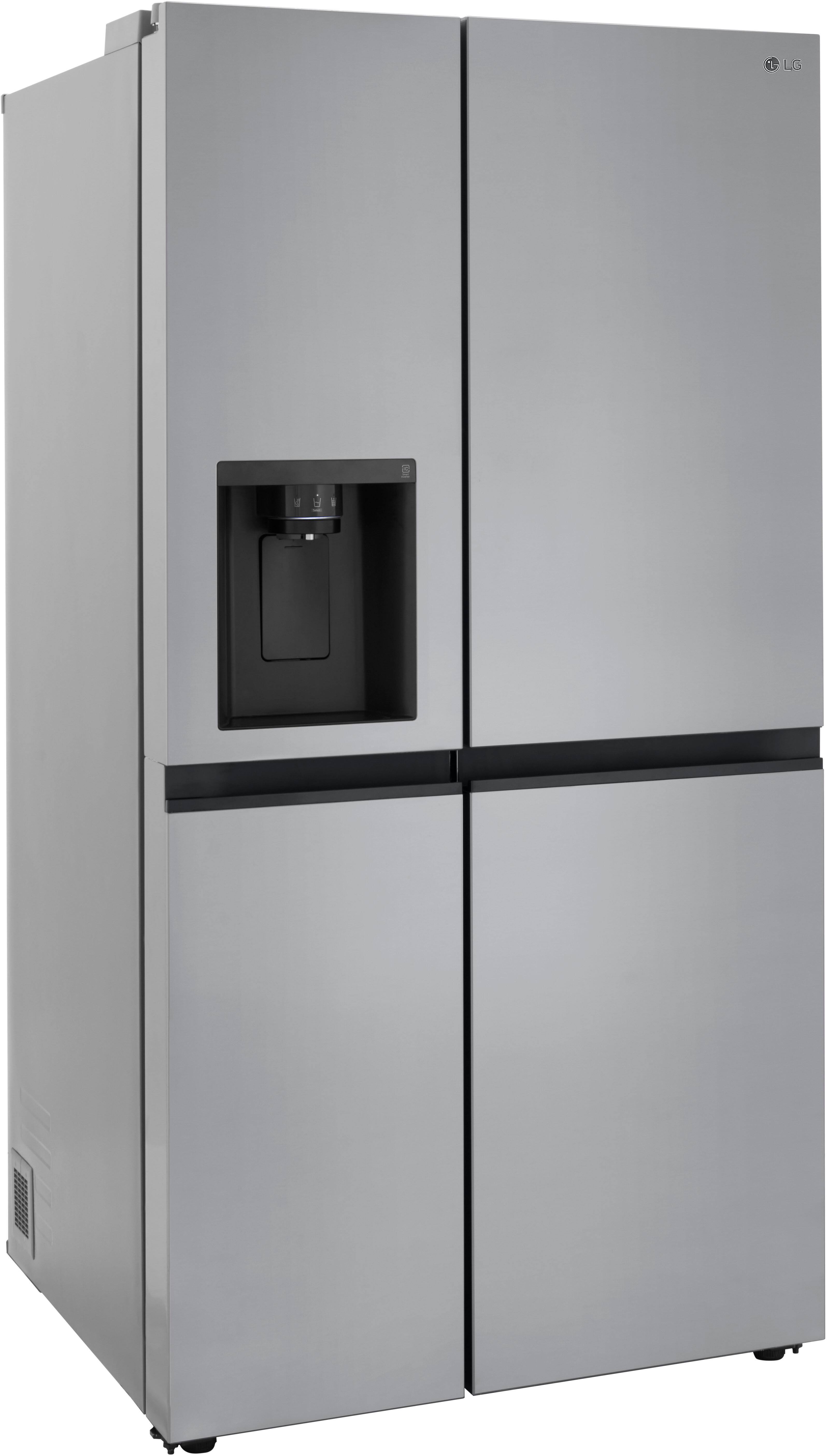 Alt View 1. LG - 23 Cu. Ft. Side-by-Side Counter-Depth Refrigerator with Smooth Touch Dispenser - Stainless Steel.