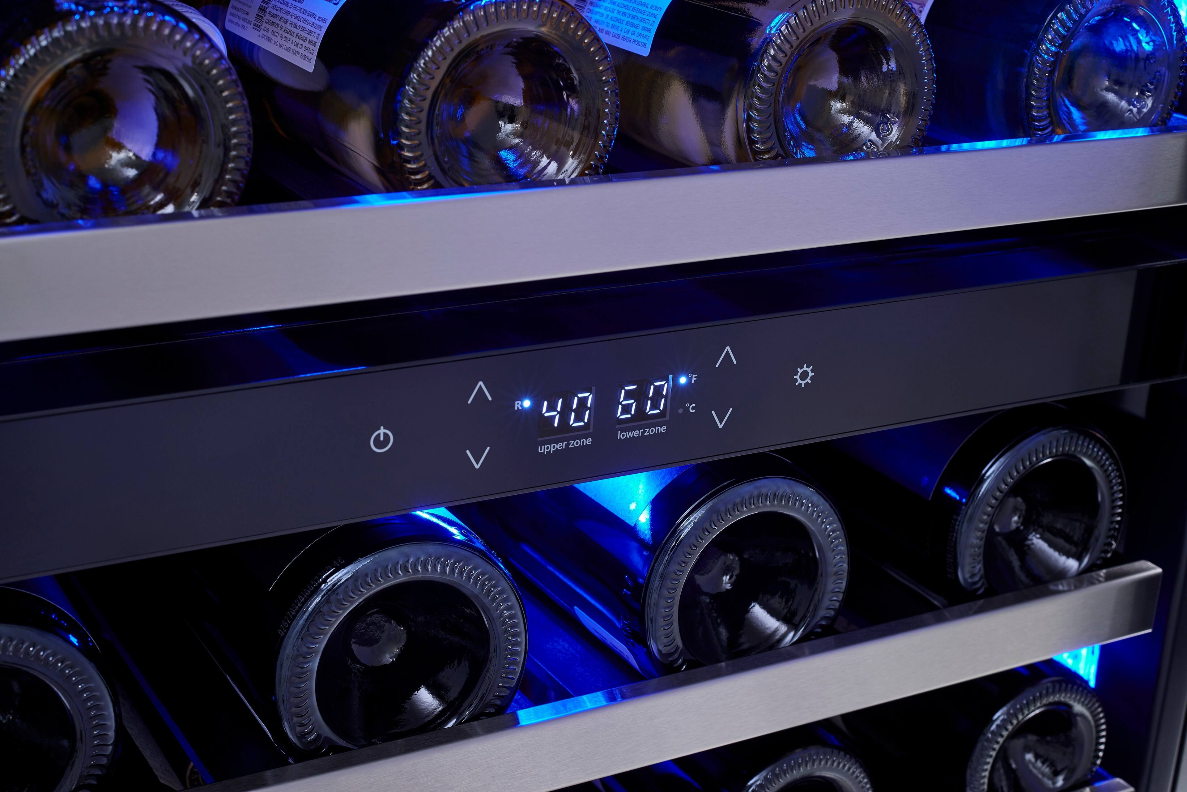 Alt View 11. Zephyr - Presrv 24 in. 37 Bottle ADA Dual Zone Wine Cooler - Stainless Steel + Glass.