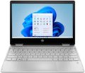 Front Zoom. HP - Pavilion x360 2-in-1  11.6"  Touch-Screen Laptop - Intel Pentium Silver - 4GB Memory - 128 SSD - Natural Silver.