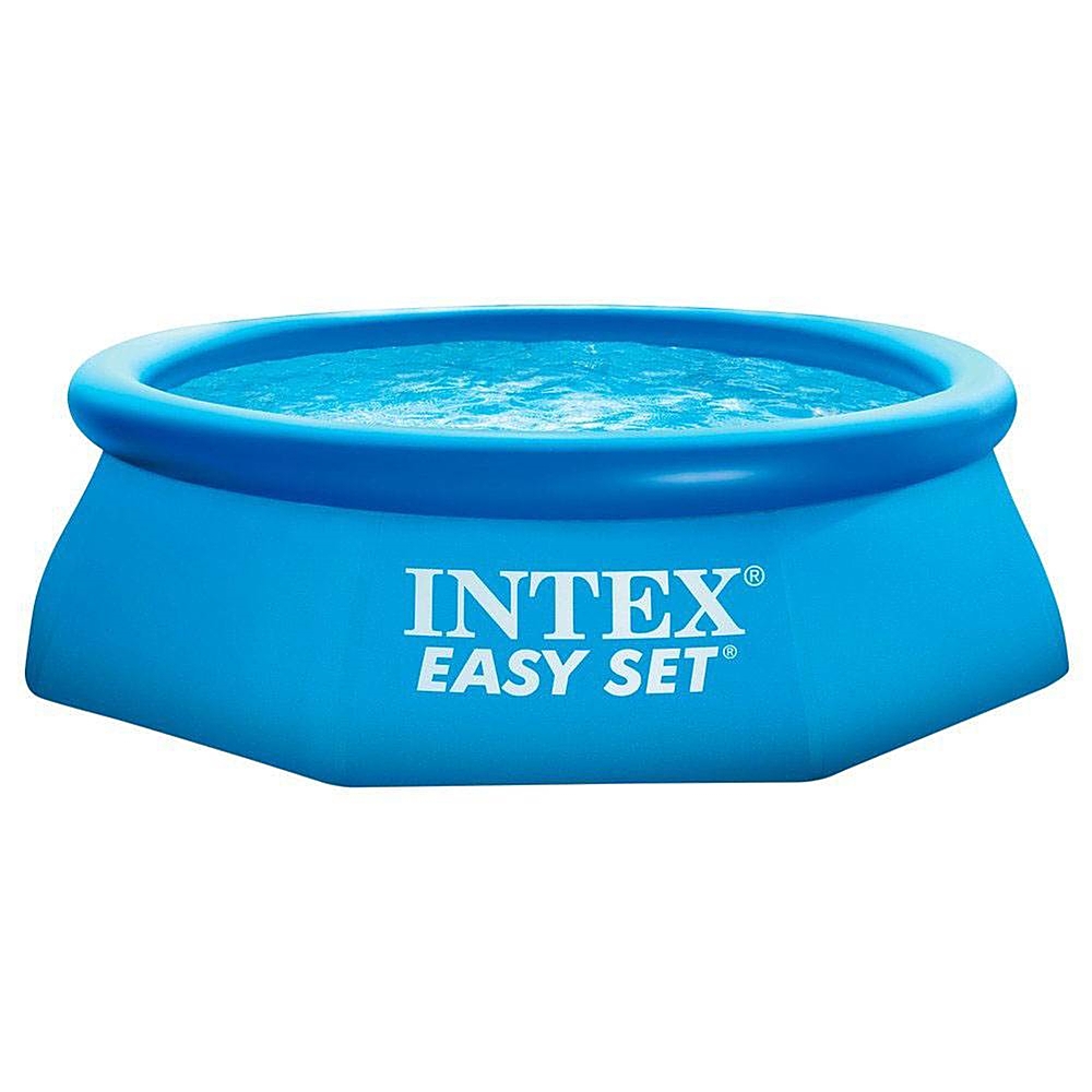 Intex - 8ft x 30in Easy Set Inflatable Above Ground Polygonal Pool w/ Filter Pump
