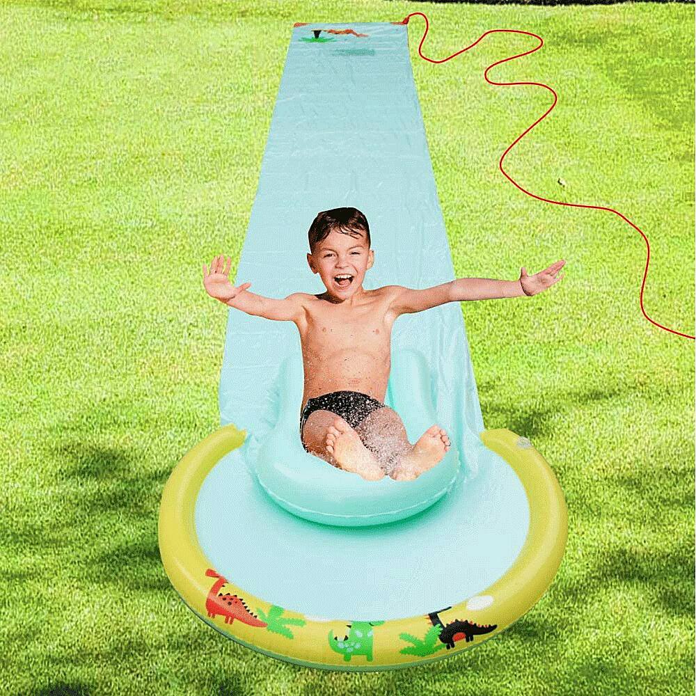 Alt View 15. Hoovy - 16 Foot Kids Backyard Water Splash Slip and Slide Toy with Bodyboard - Multi.