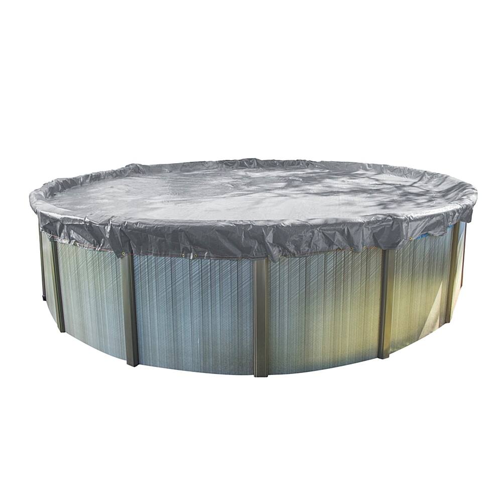 Front. Swimline - 28' Round Above Ground Silver King Pool Cover, Pool Cover Only - Multi.