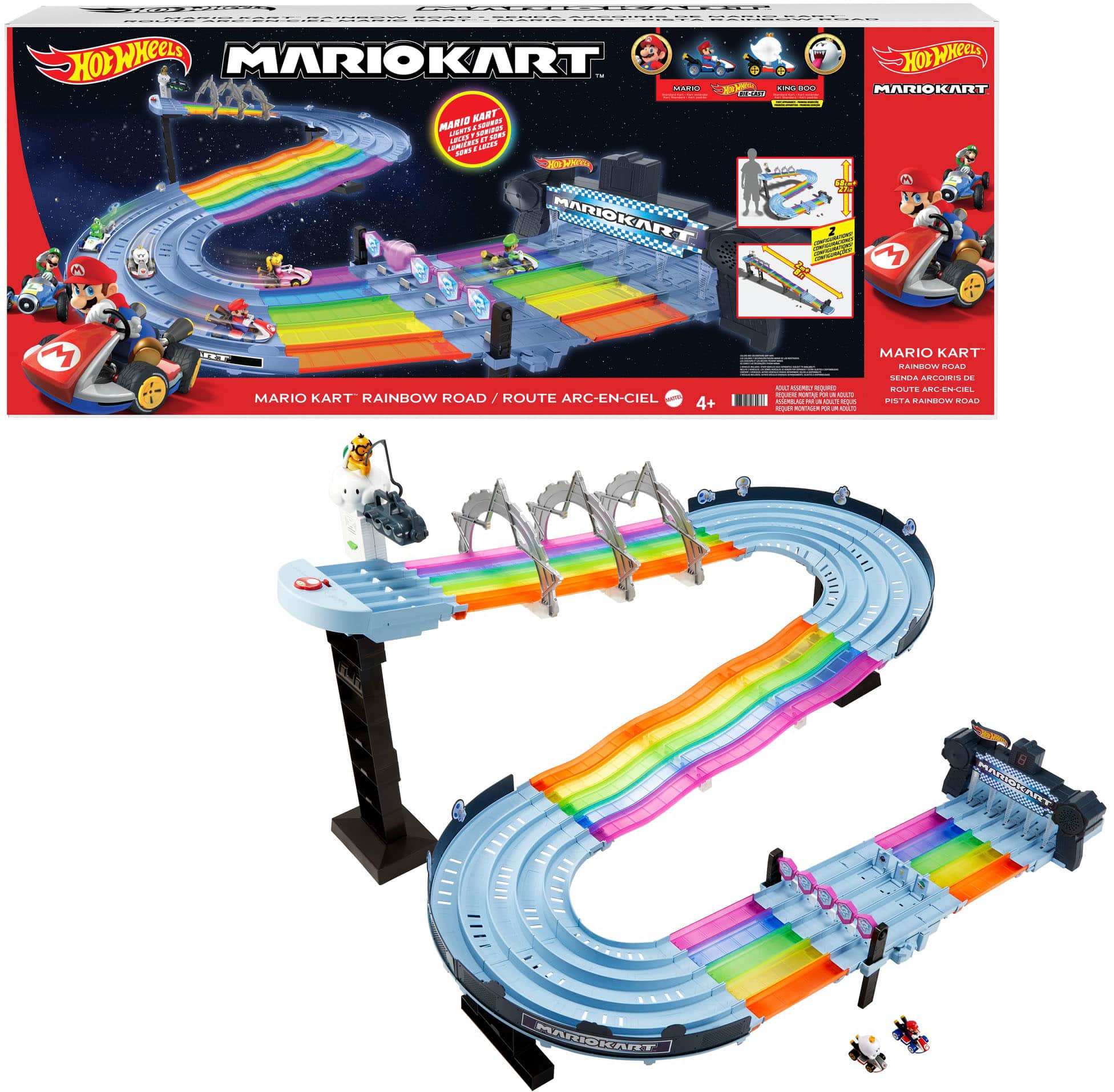 Front. Hot Wheels - Mario Kart Rainbow Road Raceway.