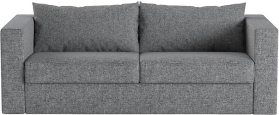 Front Zoom. Elephant in a Box - Dynamic 2-Seat Fabric Sofa - Grey.