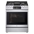 LG - STUDIO 30-in Wide 6.3 Cu. Ft. Smart Slide-In Gas True Convection Range with 5 Burners, EasyClean and Sous Vide - Stainless Steel