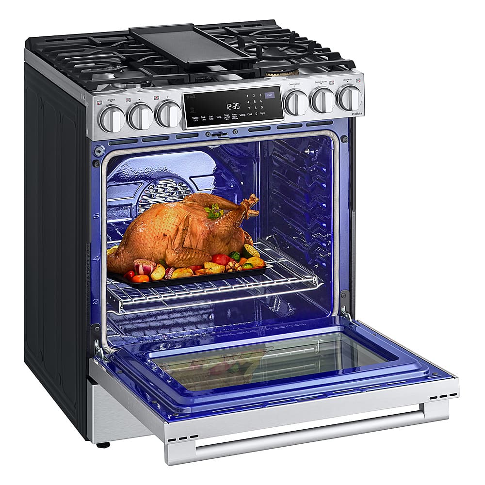 Alt View 16. LG - STUDIO 6.3 Cu. Ft. Slide-In Gas True Convection Range with EasyClean and Sous Vide - Stainless Steel.