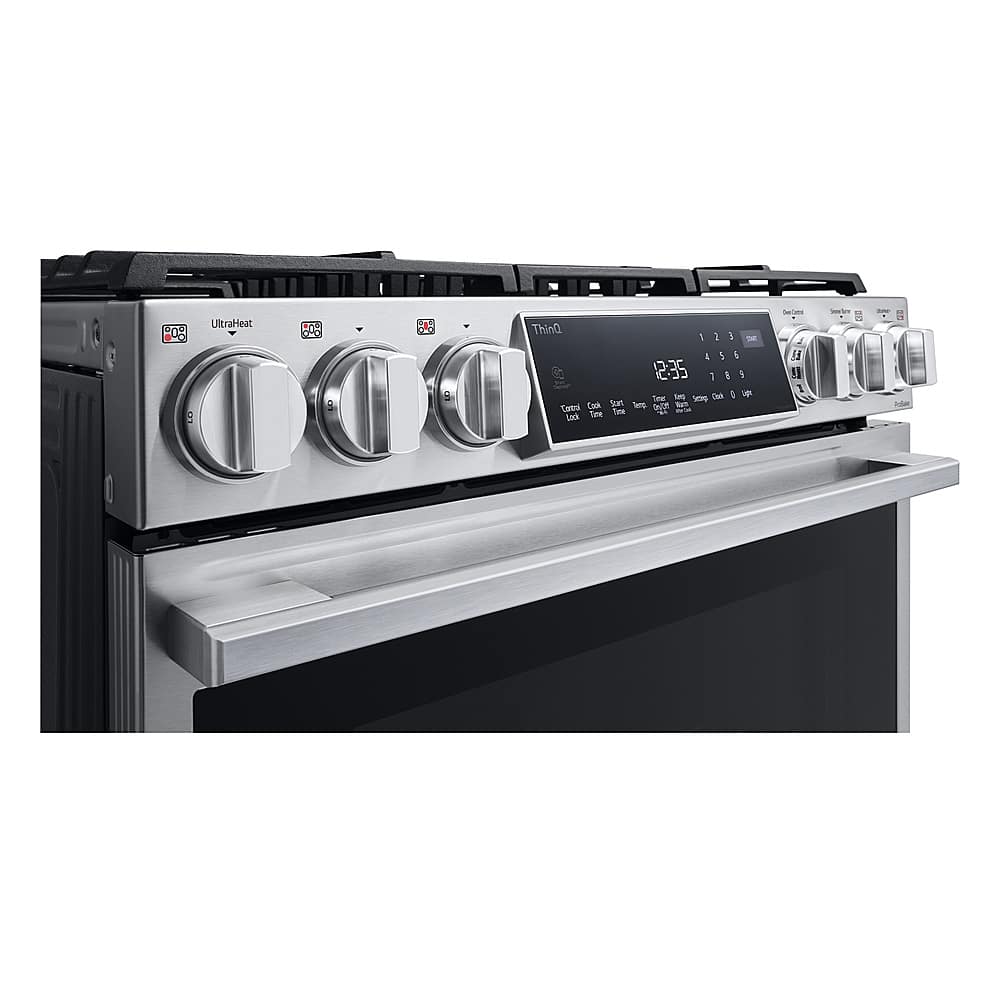 Alt View 19. LG - STUDIO 6.3 Cu. Ft. Slide-In Gas True Convection Range with EasyClean and Sous Vide - Stainless Steel.