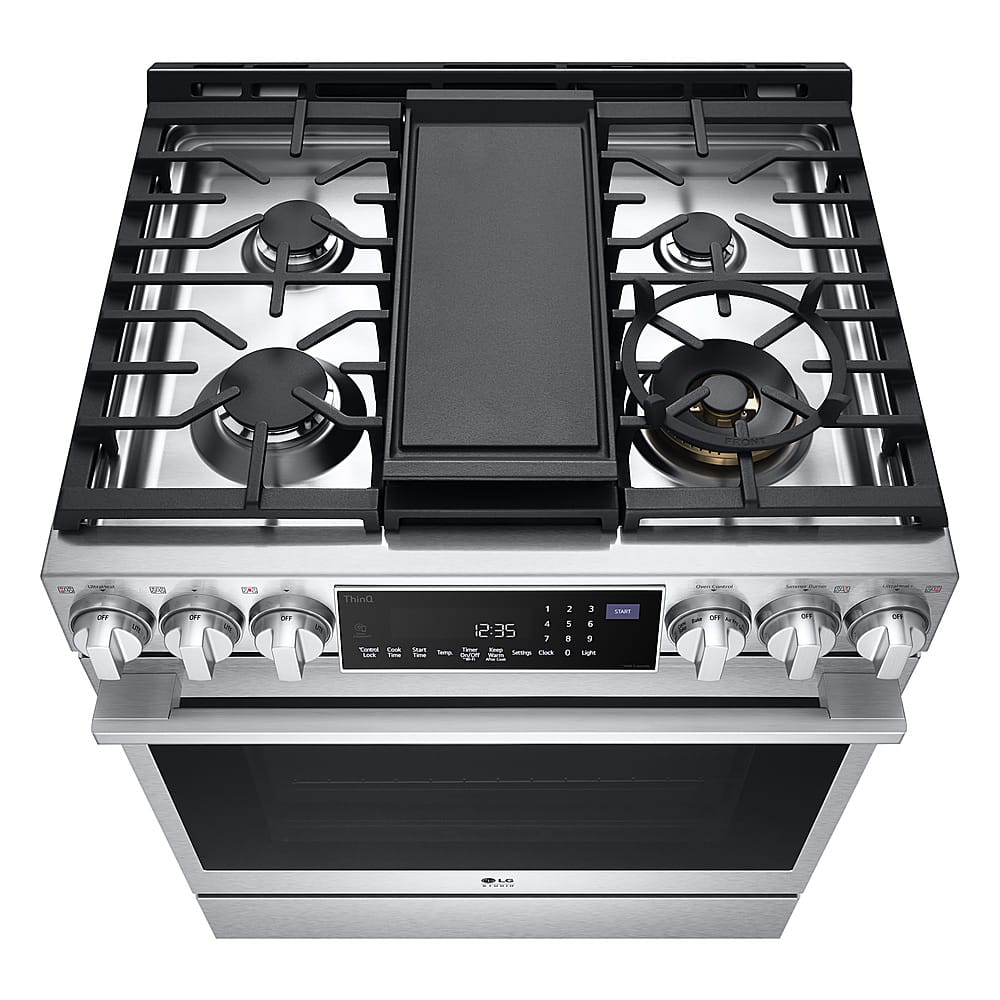 Alt View 20. LG - STUDIO 6.3 Cu. Ft. Slide-In Gas True Convection Range with EasyClean and Sous Vide - Stainless Steel.