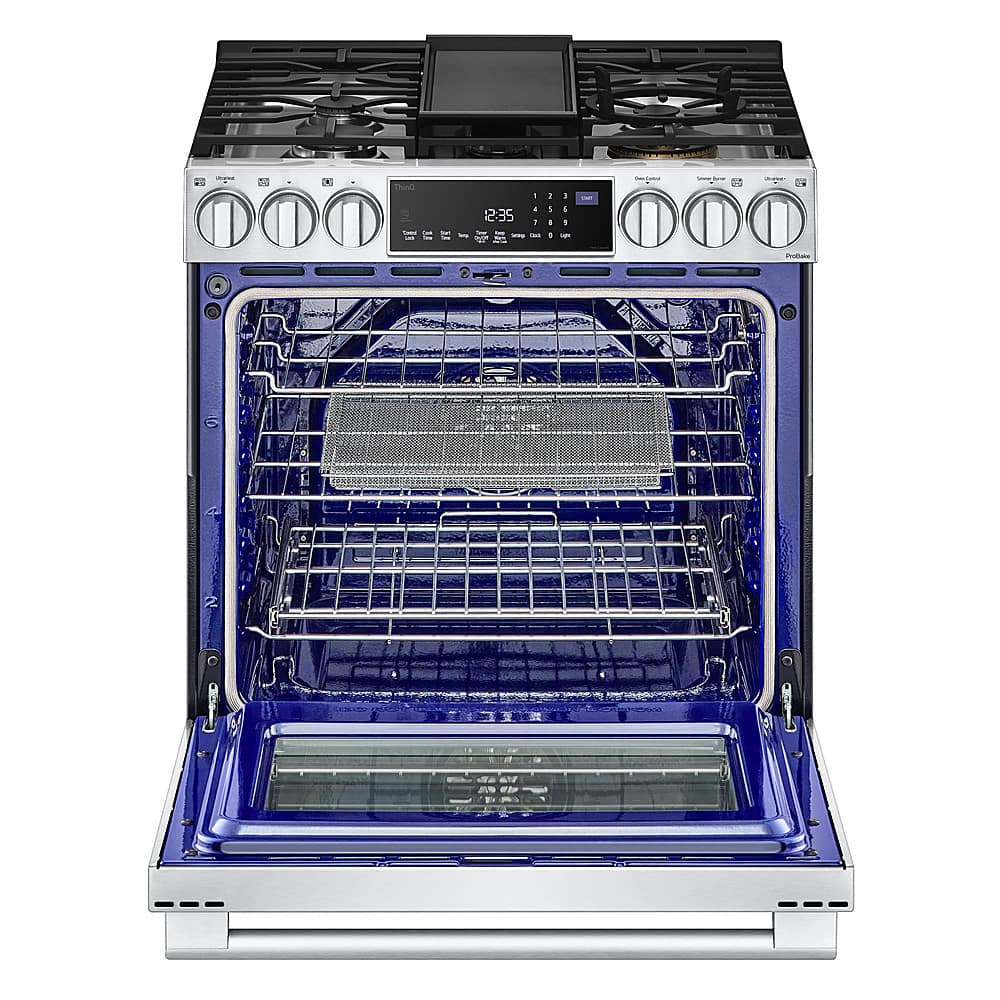 Alt View 15. LG - STUDIO 6.3 Cu. Ft. Slide-In Gas True Convection Range with EasyClean and Sous Vide - Stainless Steel.