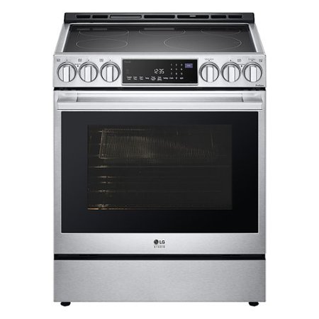 LG - STUDIO 6.3 Cu. Ft. Smart Slide-In Electric True Convection Range with EasyClean and Air Sous Vide - Stainless Steel