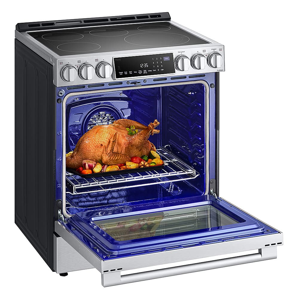 Alt View 14. LG - STUDIO 6.3 Cu. Ft. Smart Slide-In Electric True Convection Range with EasyClean and Air Sous Vide - Stainless Steel.