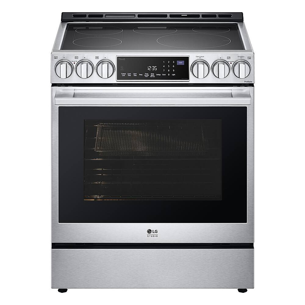 Alt View 20. LG - STUDIO 6.3 Cu. Ft. Smart Slide-In Electric True Convection Range with EasyClean and Air Sous Vide - Stainless Steel.