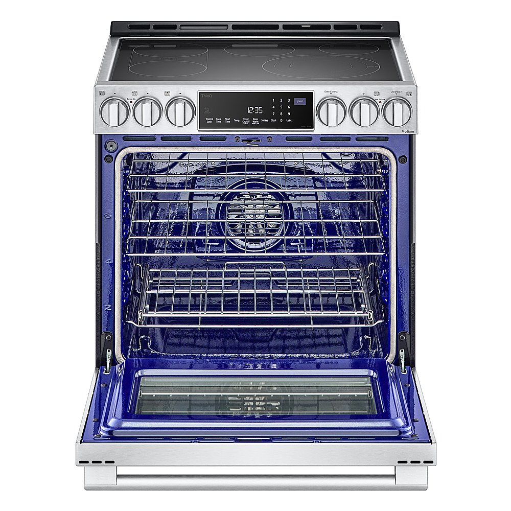 Alt View 22. LG - STUDIO 6.3 Cu. Ft. Smart Slide-In Electric True Convection Range with EasyClean and Air Sous Vide - Stainless Steel.