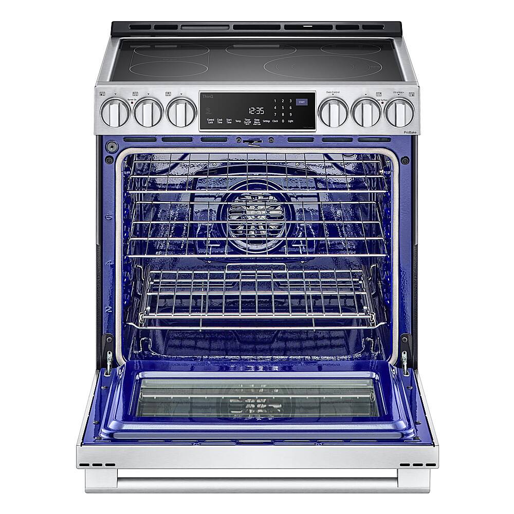 Alt View 22. LG - STUDIO 6.3 Cu. Ft. Smart Slide-In Electric True Convection Range with EasyClean and Air Sous Vide - Stainless Steel.