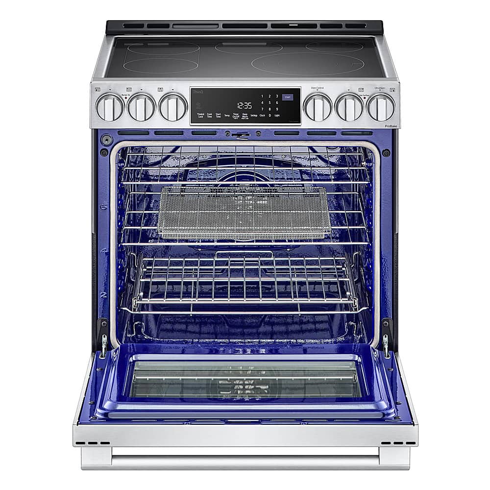 Alt View 23. LG - STUDIO 6.3 Cu. Ft. Smart Slide-In Electric True Convection Range with EasyClean and Air Sous Vide - Stainless Steel.