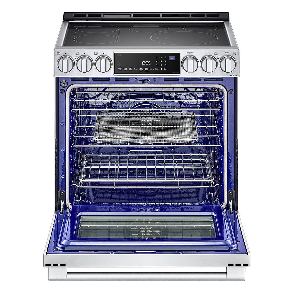 Alt View 23. LG - STUDIO 6.3 Cu. Ft. Smart Slide-In Electric True Convection Range with EasyClean and Air Sous Vide - Stainless Steel.