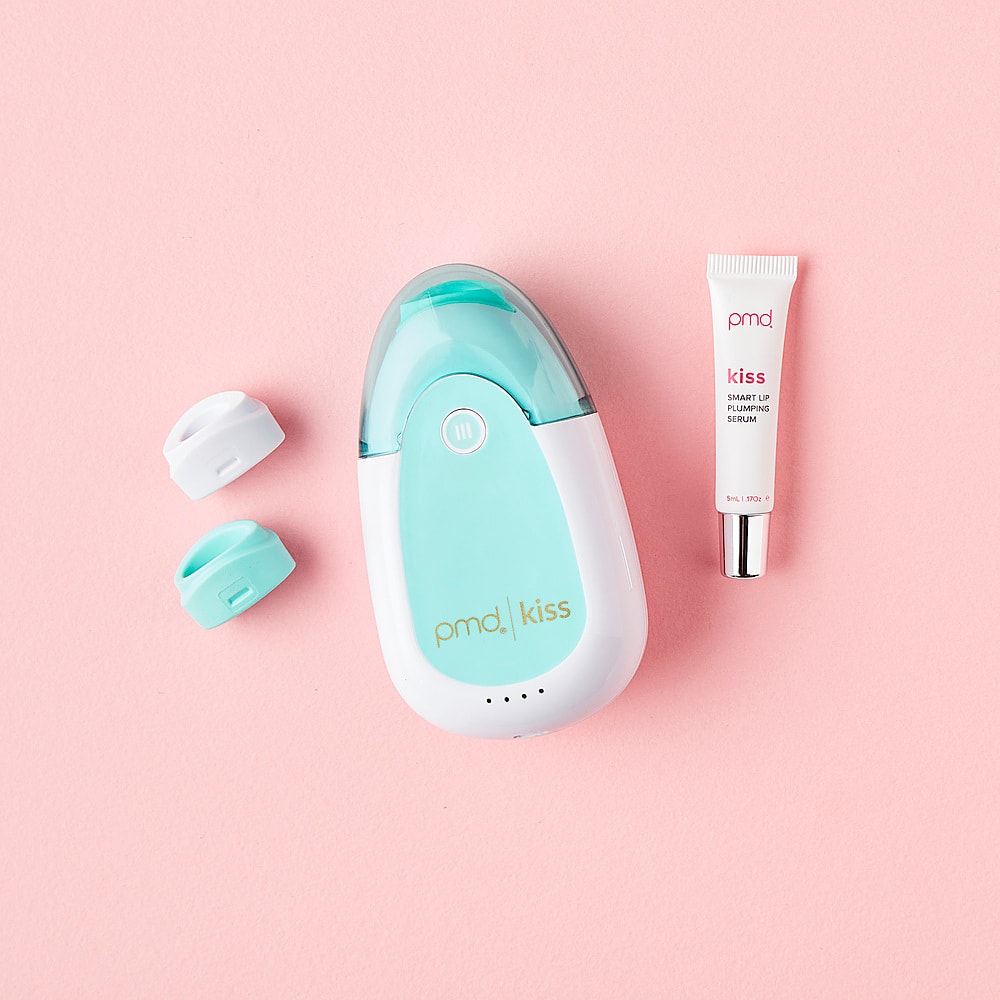 Left View: PMD Beauty - Kiss Lip Plumping Device - Teal