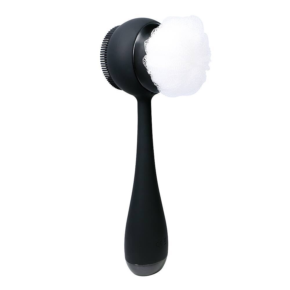 Left. PMD Beauty - Silverscrub Silver-Infused Loofah Replacements - Black.
