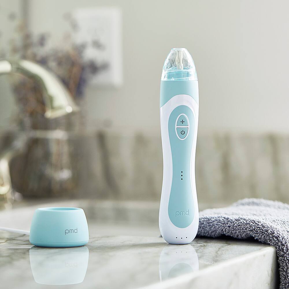 Left. PMD Beauty - Personal Microderm Elite Pro Device - Sky.