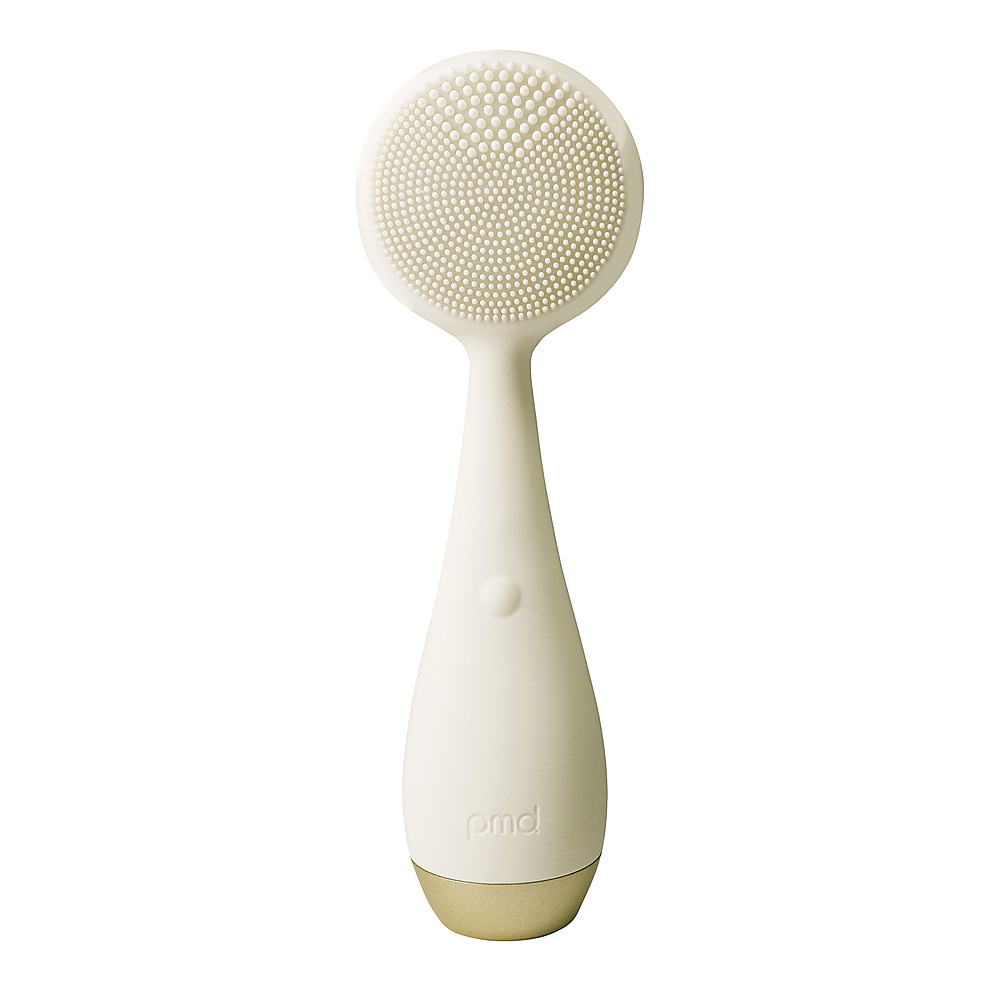 Left View: PMD Beauty - Clean Pro Jade Facial Cleansing Device - Cream