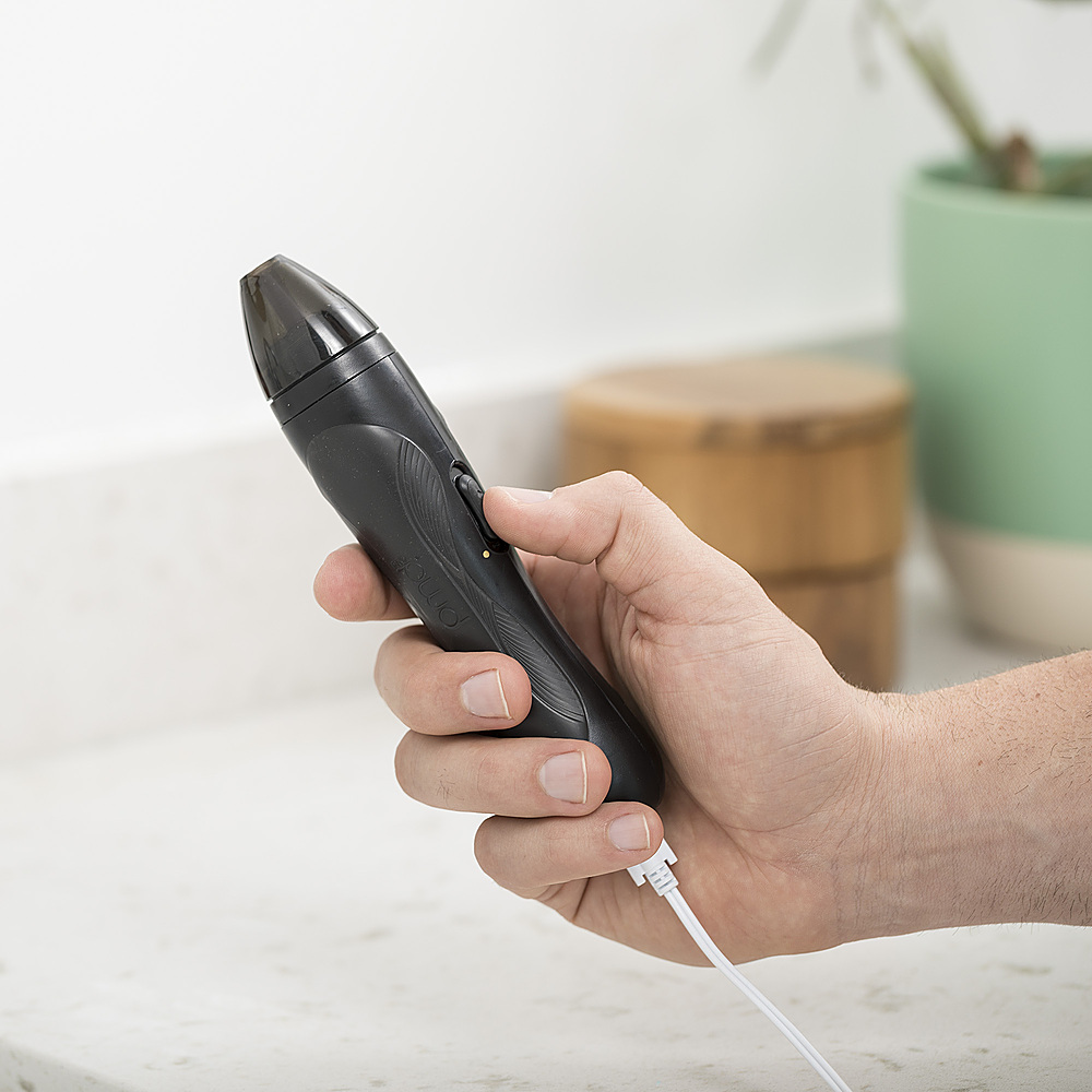 Left View: PMD Beauty - Personal Microderm Pro Device - Black