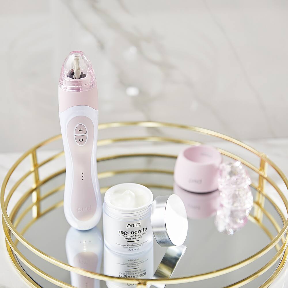 Left. PMD Beauty - Personal Microderm Elite Pro Device - Cherry Blossom Pink.