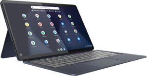 Lenovo - IdeaPad Duet 5 Chromebook - 13.3" OLED 1920x1080 Touch 2in1 Tablet - Snapdragon 7cG2 - 8GB - 128GB eMMC - with Keyboard - Abyss Blue - Angle_Zoom
