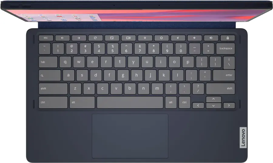 Alt View 4. Lenovo - IdeaPad Duet 5 Chromebook - 13.3" FHD Touchscreen  2-in-1 Tablet - Snapdragon 7cG2 - 8GB - 128GB eMMC - with Keyboard - Abyss Blue.