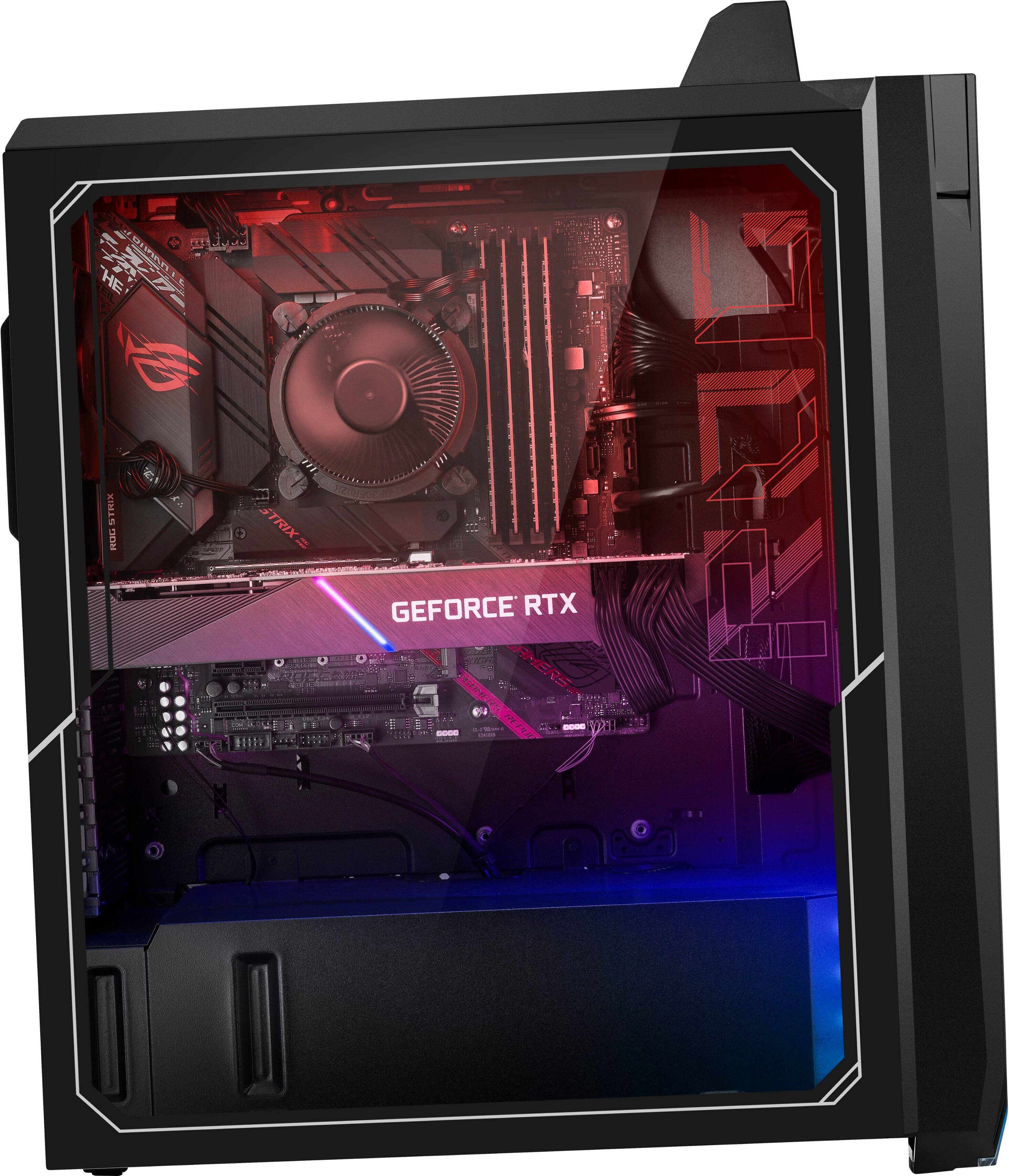 Back View: ASUS - ROG Gaming Desktop - Intel Core i7-11700KF - 16GB Memory - NVIDIA GeForce RTX 3070 - 1TB SSD