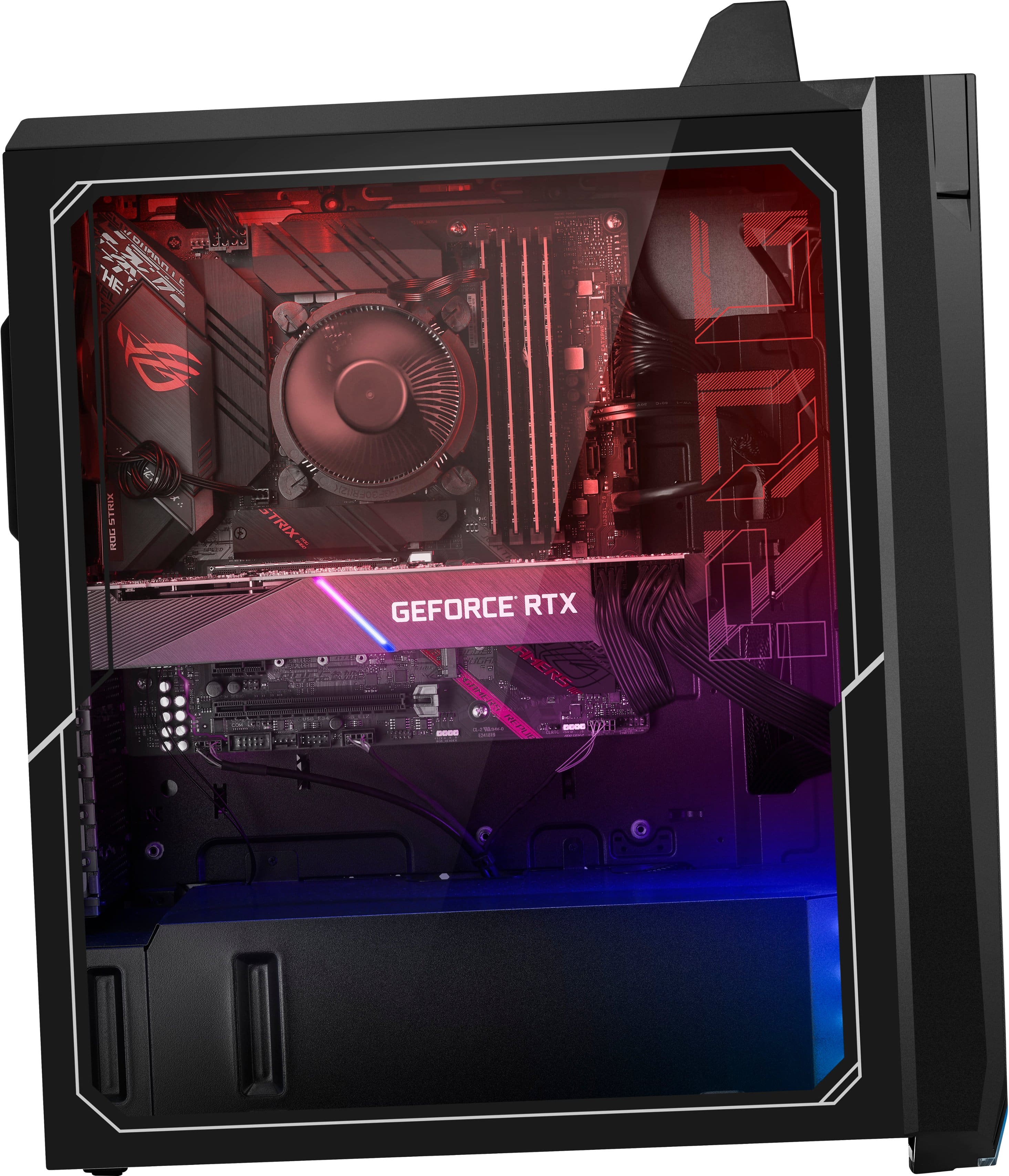 Back View: ASUS - ROG Gaming Desktop - AMD Ryzen 7 3700X - 16GB Memory - NVIDIA GeForce RTX 3060 - 1TB HDD + 256GB SSD