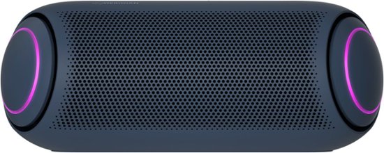 Front Zoom. LG - XBOOM Go Portable Bluetooth Speaker - Blue/Black.