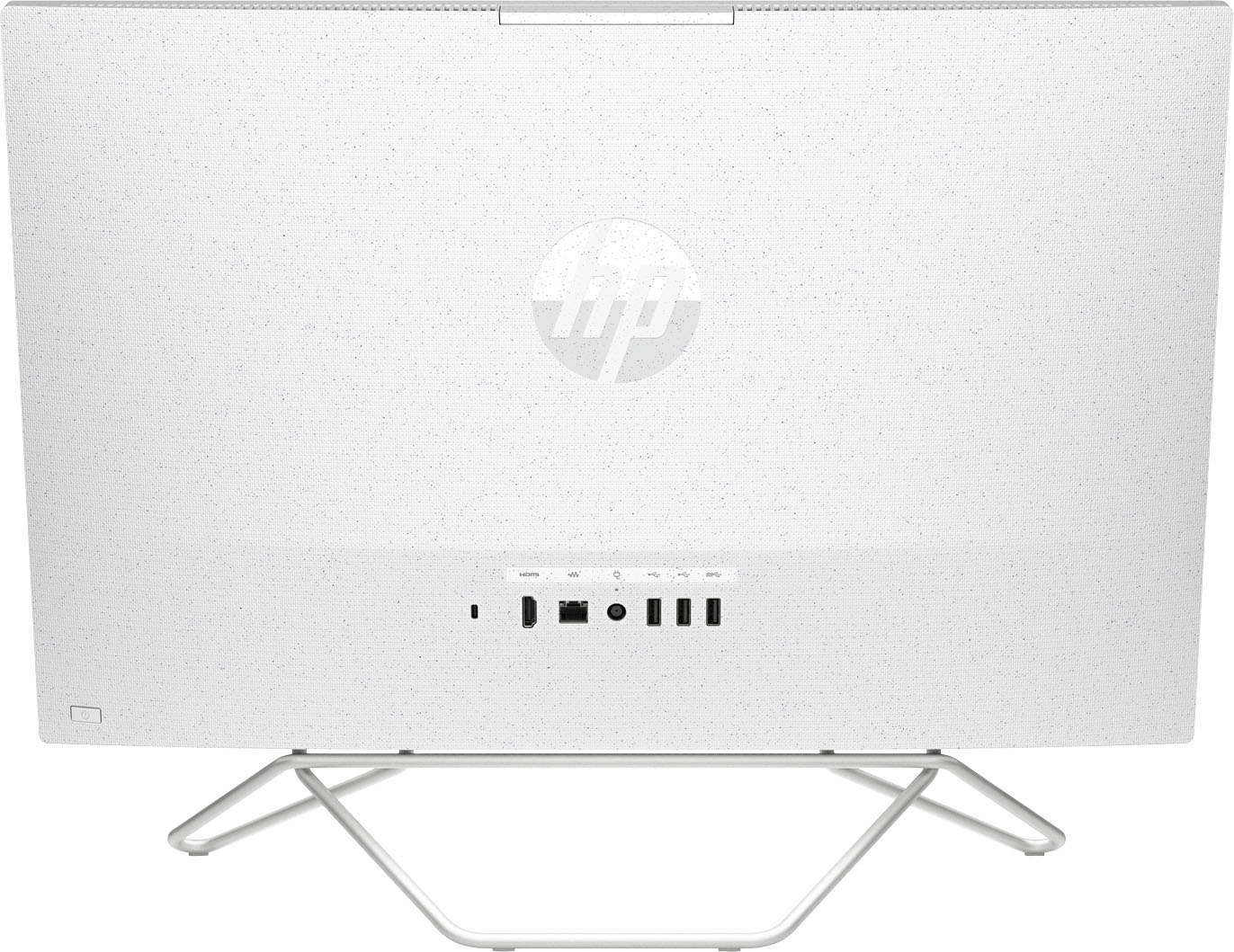 Back View: HP - 24" Touch-Screen All-In-One - AMD Ryzen 7 - 12GB Memory - 1TB SSD - Starry White