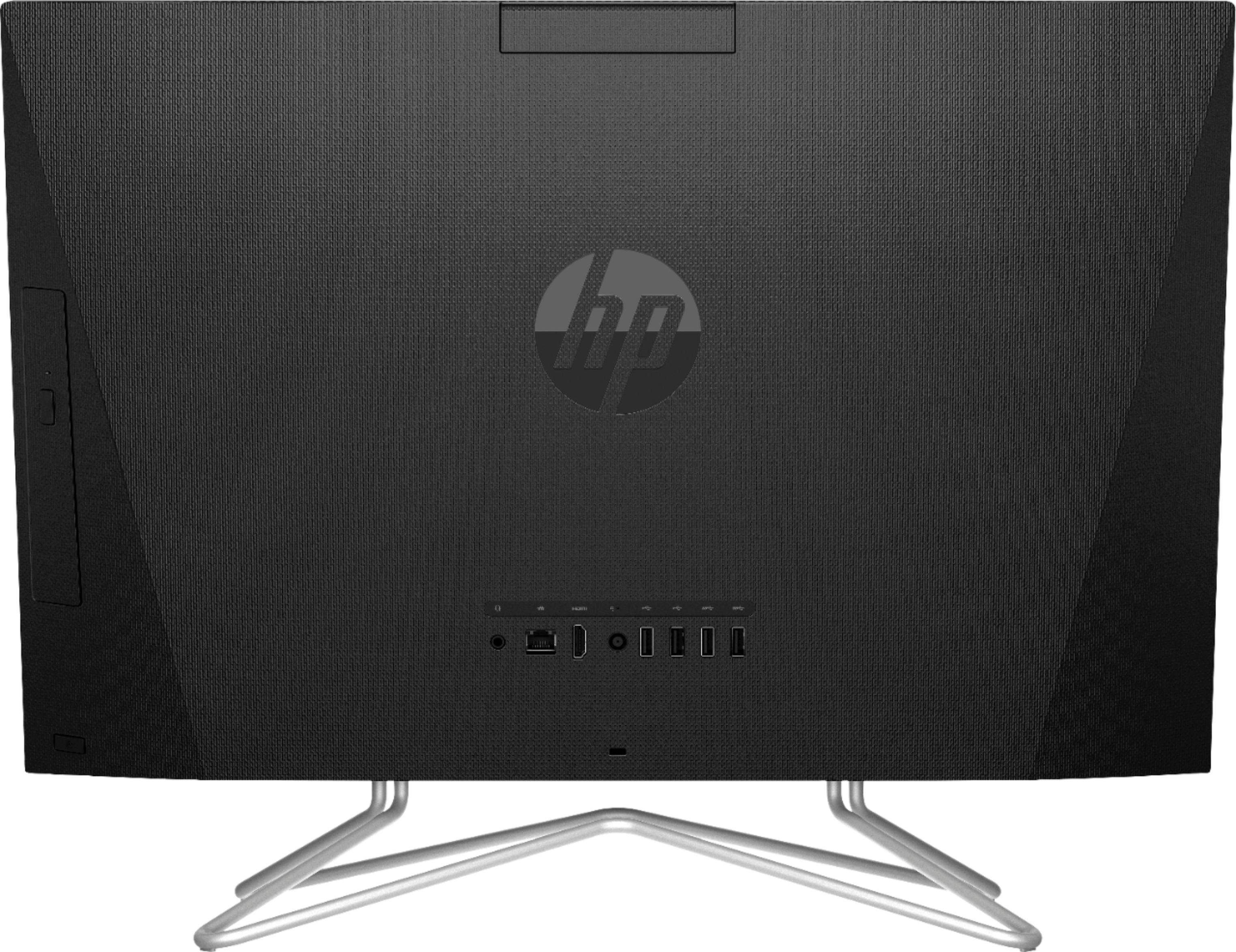 Back View: HP - 24" Touch-Screen All-In-One - AMD Ryzen 3 - 8GB Memory - 256GB SSD - Jet Black