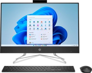 HP - 24" Touch-Screen All-In-One - AMD Ryzen 3 - 8GB Memory - 256GB SSD - Jet Black - Front_Zoom
