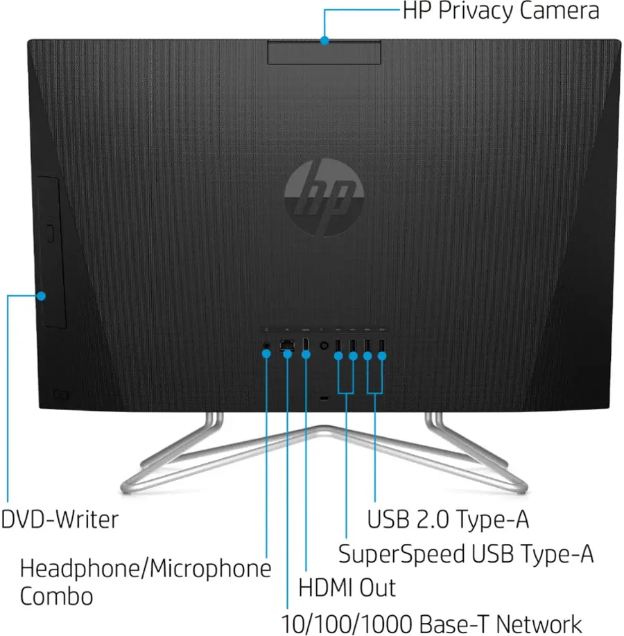 Alt View 15. HP - 24" Touch-Screen All-In-One - AMD Ryzen 3 - 8GB Memory - 256GB SSD.