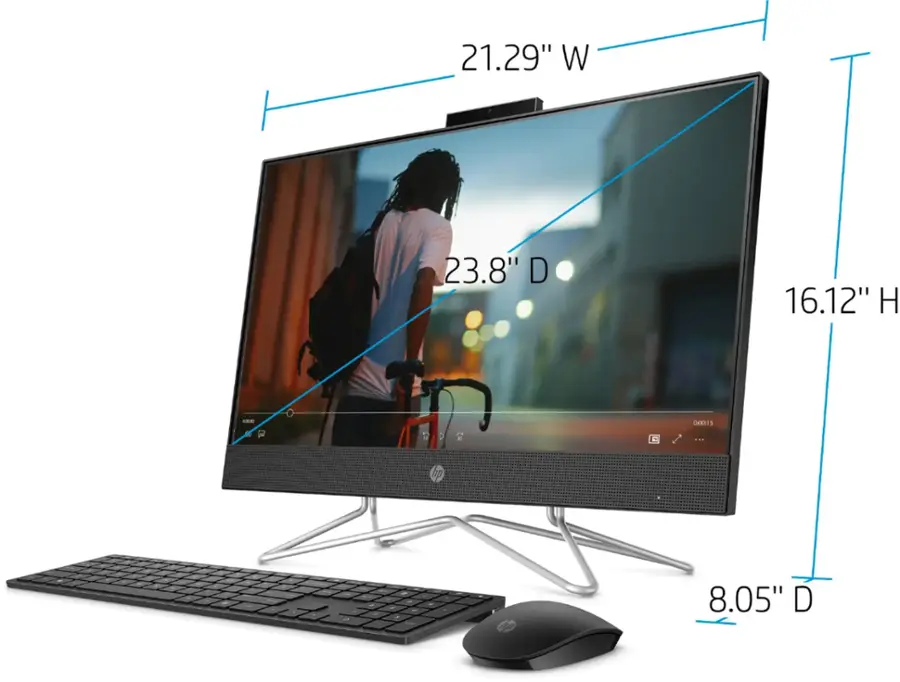 Alt View 16. HP - 24" Touch-Screen All-In-One - AMD Ryzen 3 - 8GB Memory - 256GB SSD.