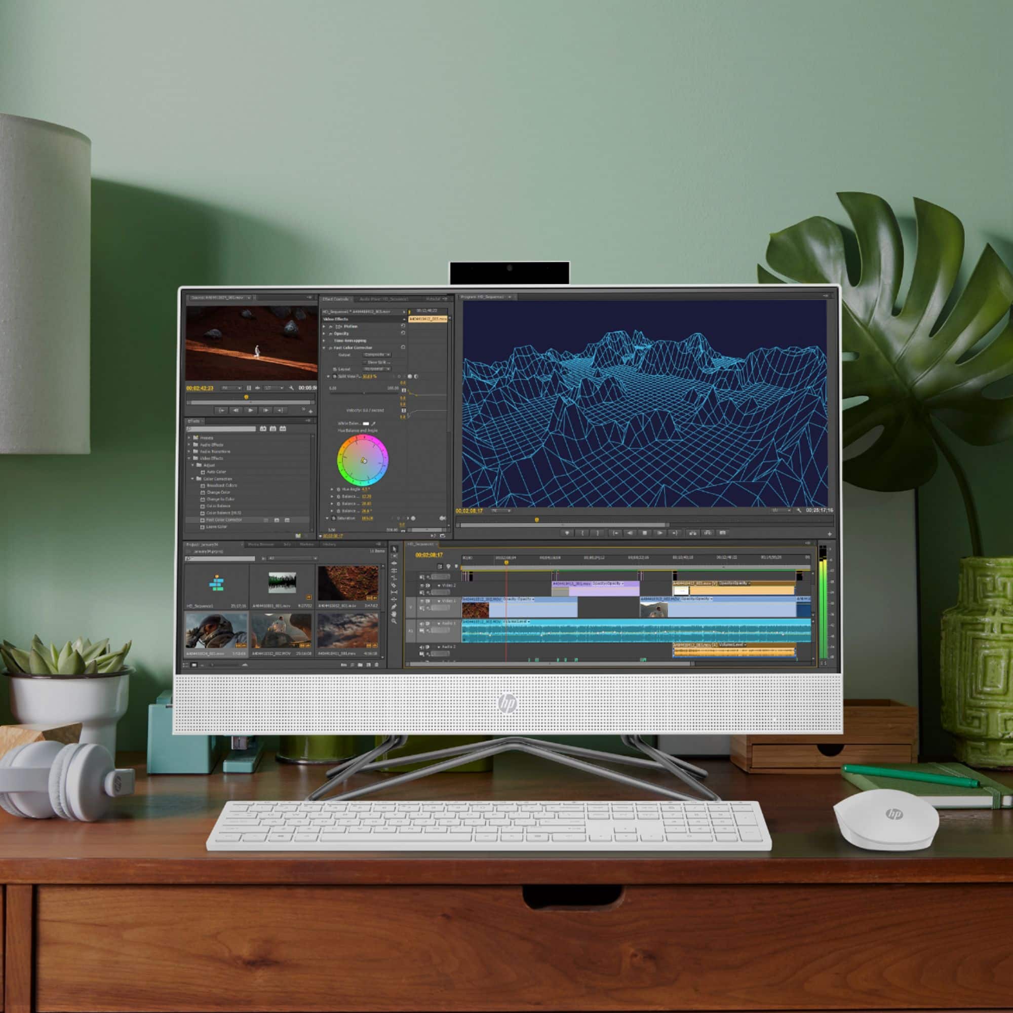 Alt View 13. HP - 24" Touch-Screen All-In-One - Intel Core i3 - 8GB Memory - 512GB SSD - Snow White.