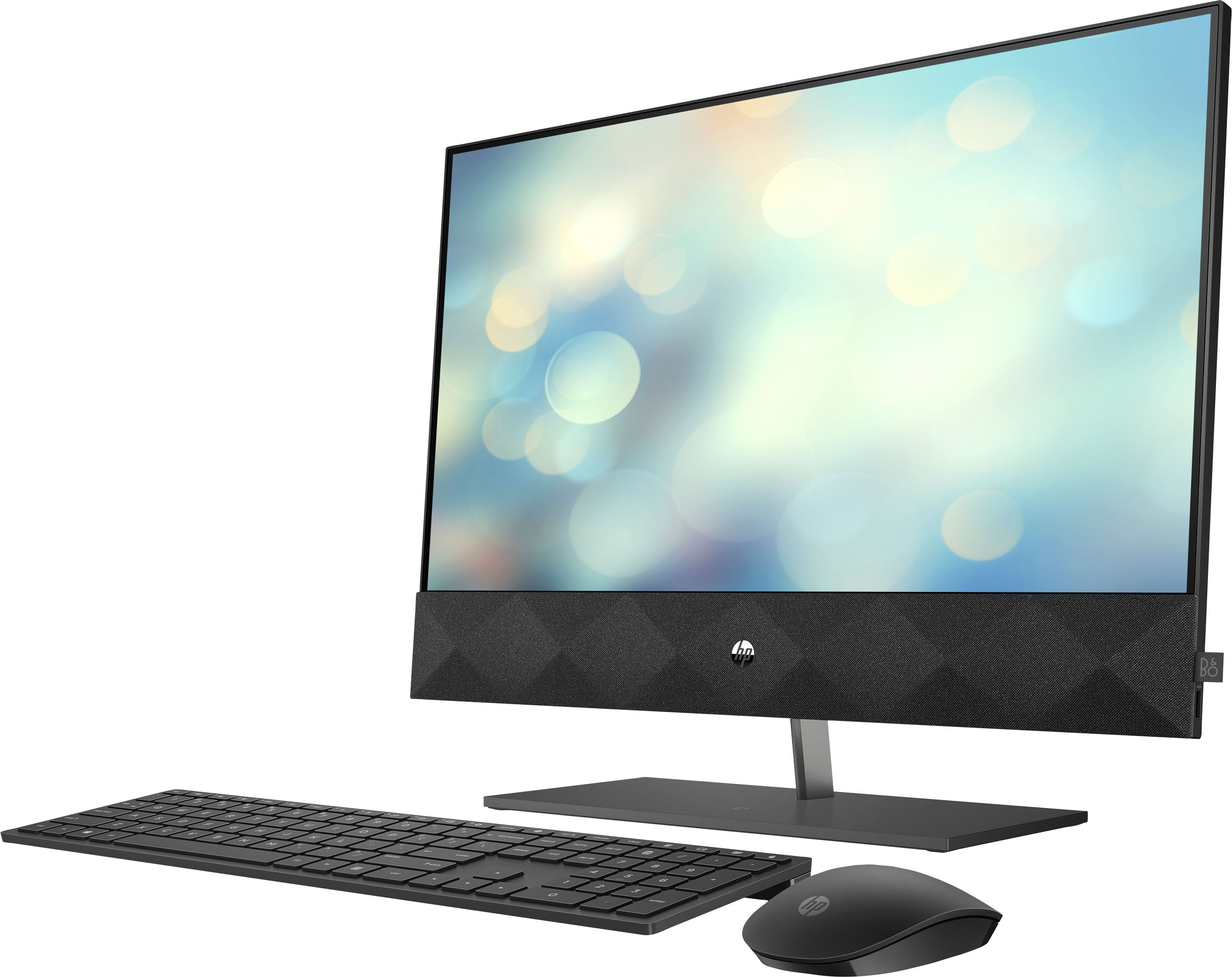 Left View: HP - Pavilion 24" Touch-Screen All-In-One - Intel Core i5 -12GB Memory - 1TB SSD - Sparkling Black