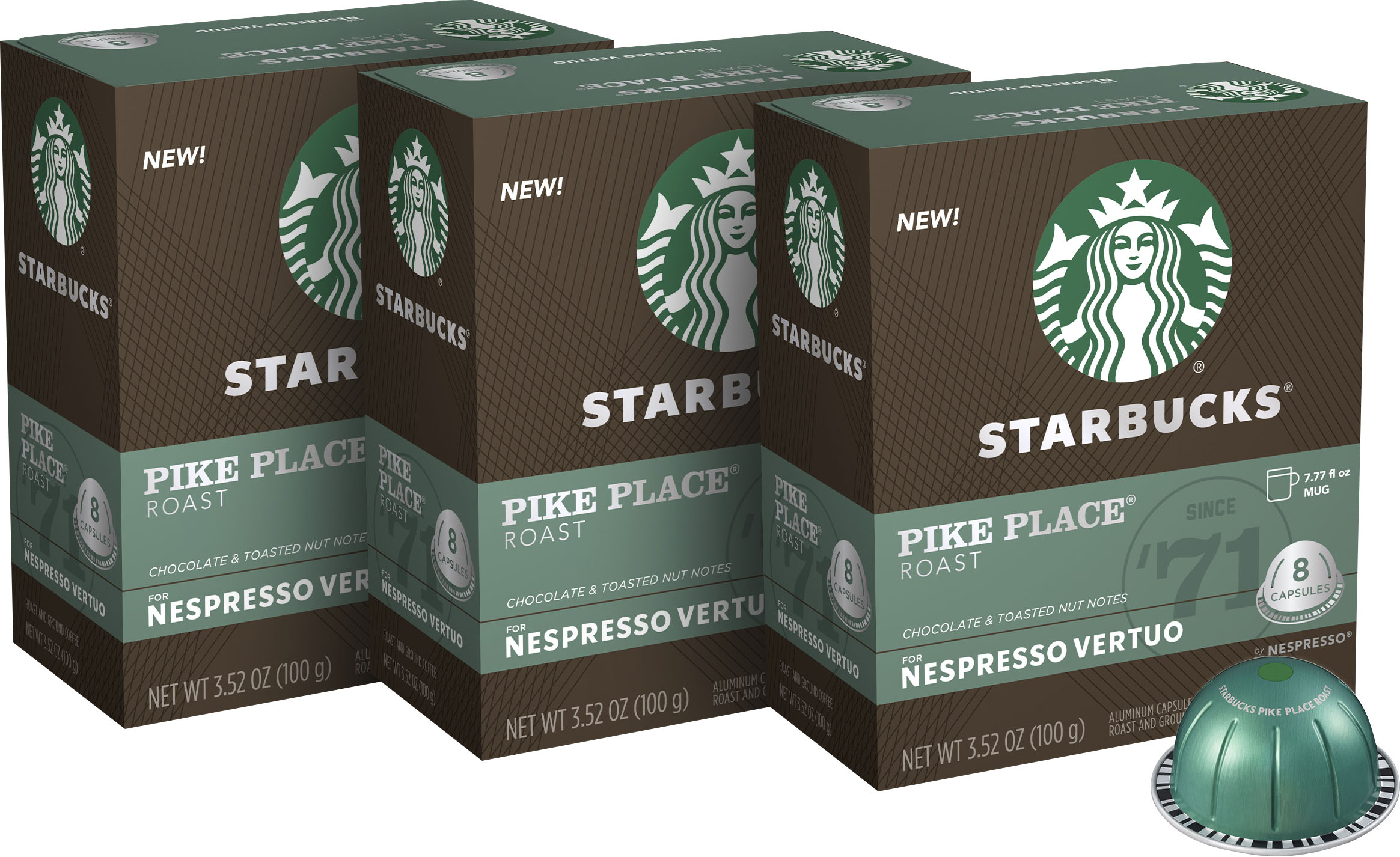 hundrede sværge udpege Starbucks Nespresso Vertuo Line Pike Place Roast (24 Ct) 118817 - Best Buy