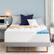 Front. Sleep Innovations - 4" Cooling Gel Memory Foam Mattress Topper with Cover - King - Blue.