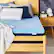 Angle. Sleep Innovations - 2" Cooling Gel Memory Foam Mattress Topper - Queen - Blue.