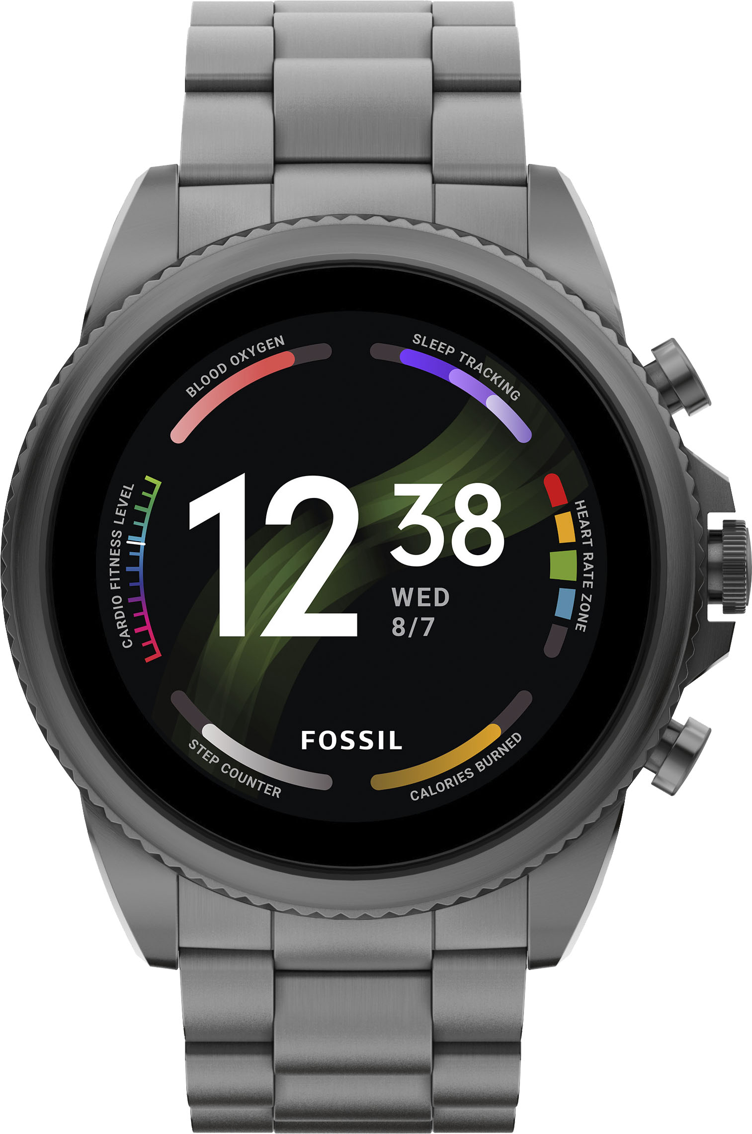Best Buy: Fossil Gen 6 Smartwatch 44mm Stainless Steel Smoke FTW4059V