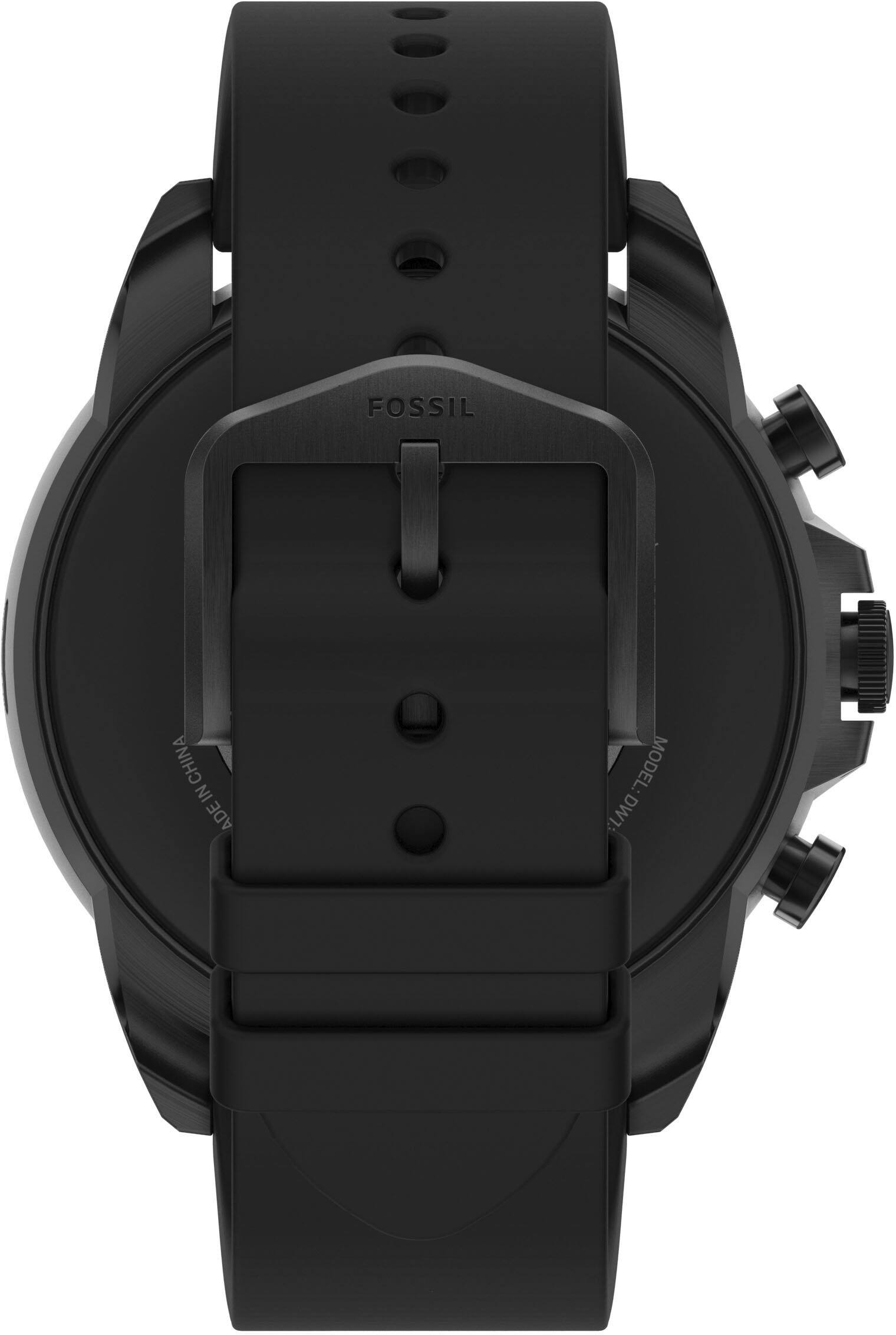 Angle. Fossil - Gen 6 Smartwatch 44mm Silicone - Black.