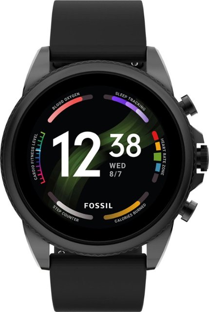 rolige Kviksølv Sui Fossil Gen 6 Smartwatch 44mm Black Silicone Black FTW4061V - Best Buy