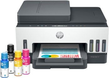 HP - Smart Tank 7301 Wireless All-In-One Supertank Inkjet Printer with up to 2 Years of Ink Included - White & Slate - Front_Zoom