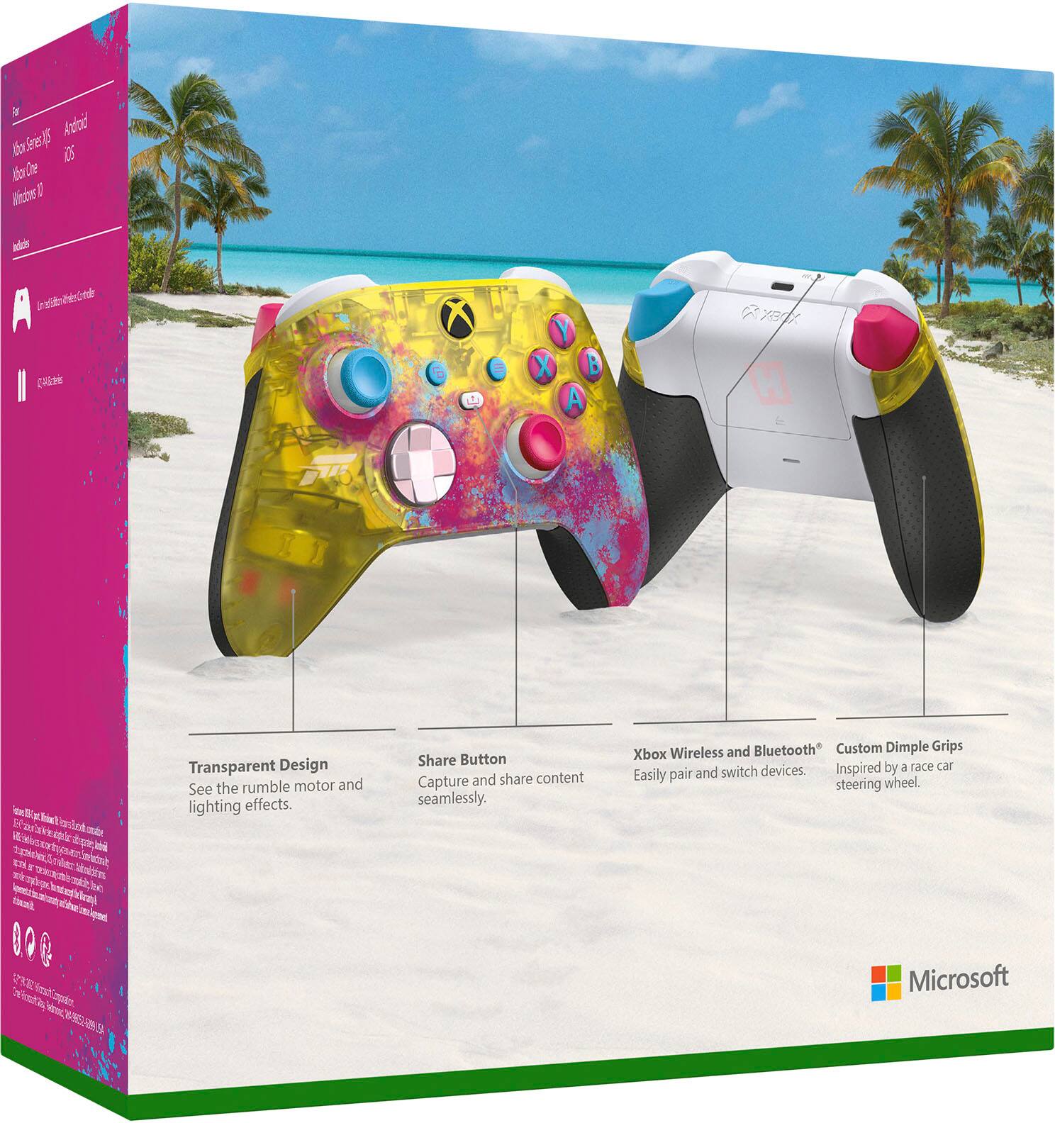  Xbox Wireless Controller Forza Horizon 5 Limited Edition - For  Xbox Series XS, Xbox One, Windows 10 PCs - Wireless & Bluetooth  Connectivity - Hybrid D-Pad & Share Buttons - Featuring